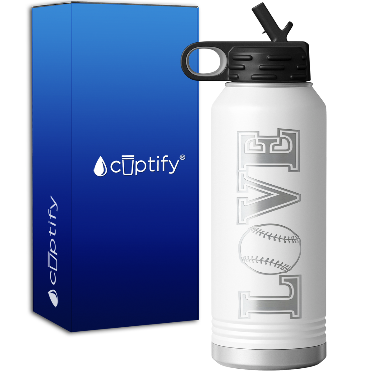 Baseball Love 32oz Sport Water Bottle