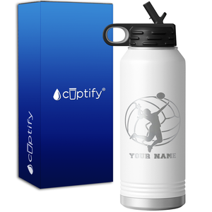 Personalized Name Volleyball 32oz Sport Water Bottle