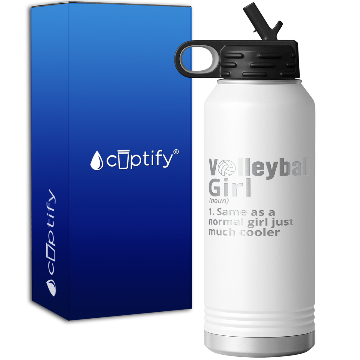Volleyball Girl Definition 32oz Sport Water Bottle