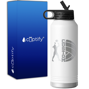 Custom Name Volleyball Player 32oz Sport Water Bottle