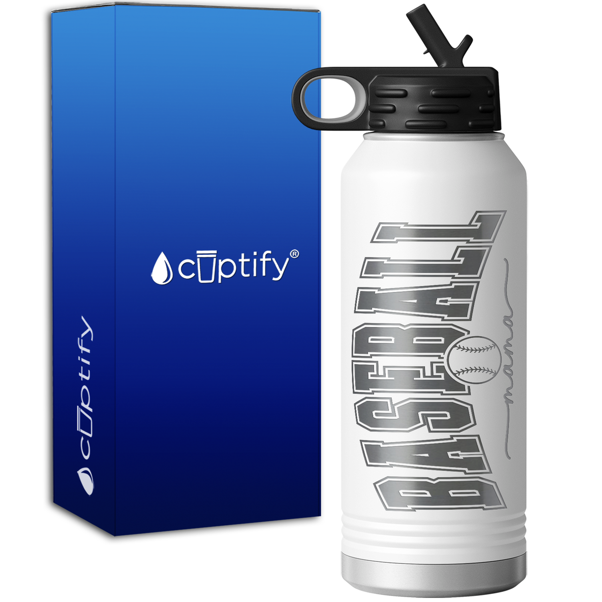 Baseball Mama 32oz Sport Water Bottle