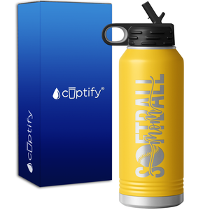 Softball Mom Swish 32oz Sport Water Bottle
