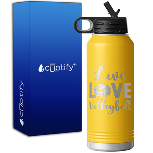 Live Love Volleyball 32oz Sport Water Bottle