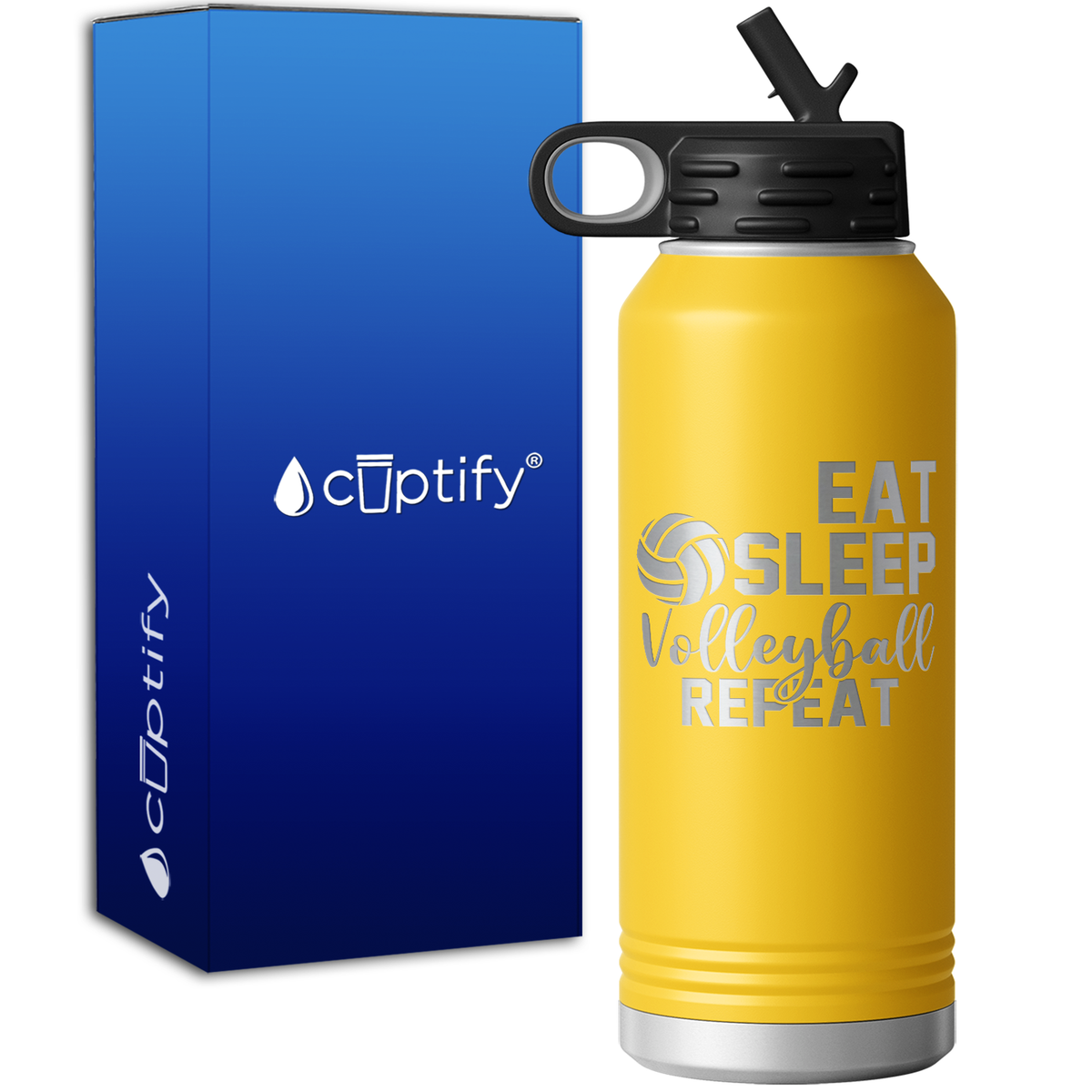 Eat Sleep Volleyball Repeat 32oz Sport Water Bottle