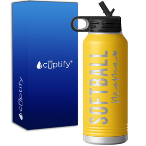 Softball Mama 32oz Sport Water Bottle
