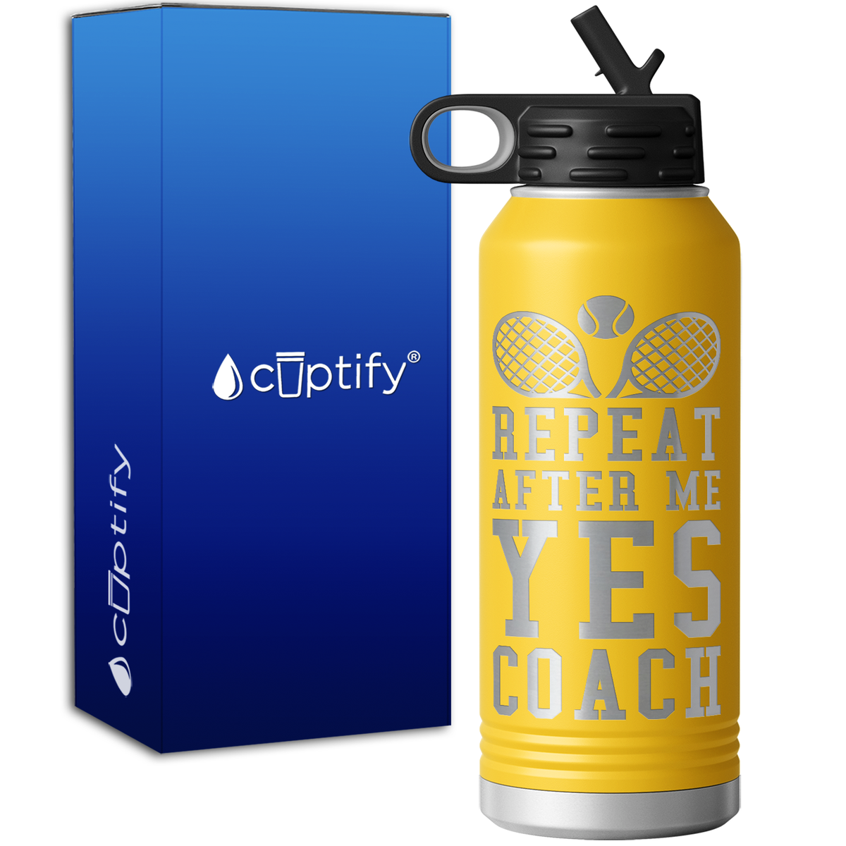 Repeat After Me Yes Coach 32oz Sport Water Bottle