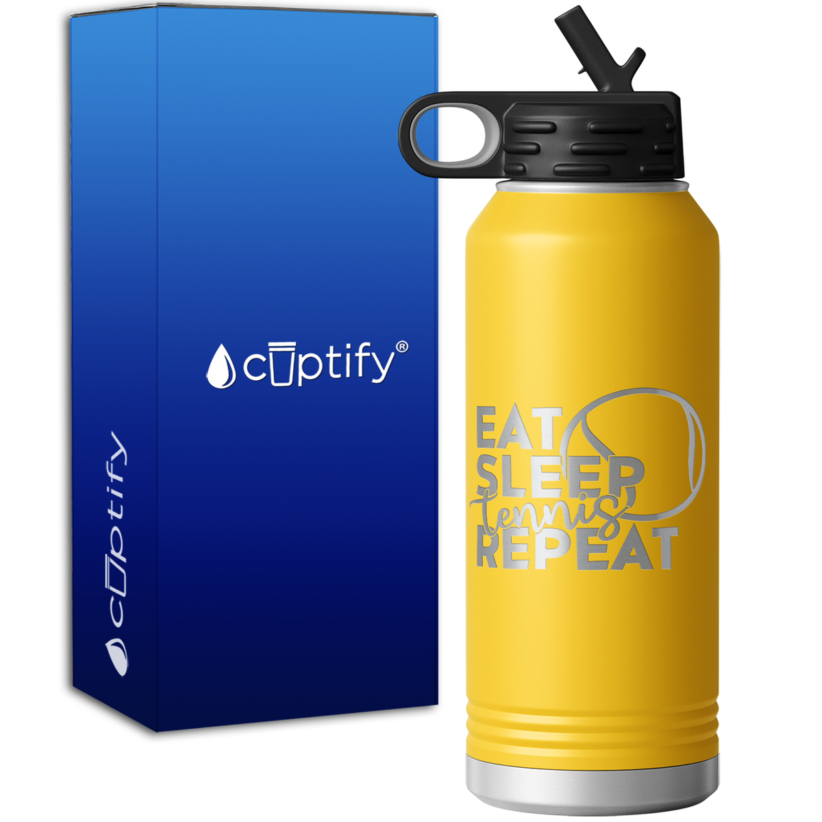 Eat Sleep Tennis Repeat 32oz Sport Water Bottle