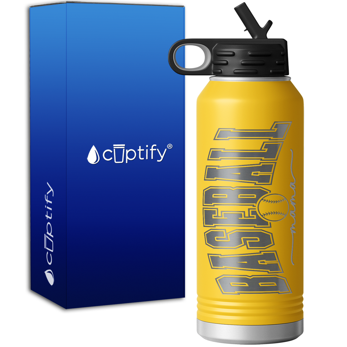 Baseball Mama 32oz Sport Water Bottle