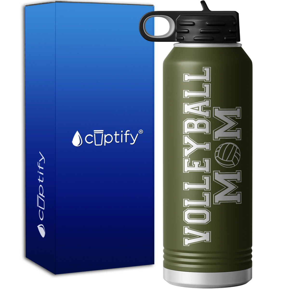 Volleyball Mom 40oz Sport Water Bottle