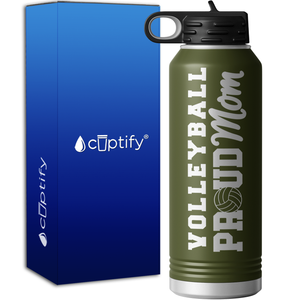 Proud Volleyball Mom 40oz Sport Water Bottle