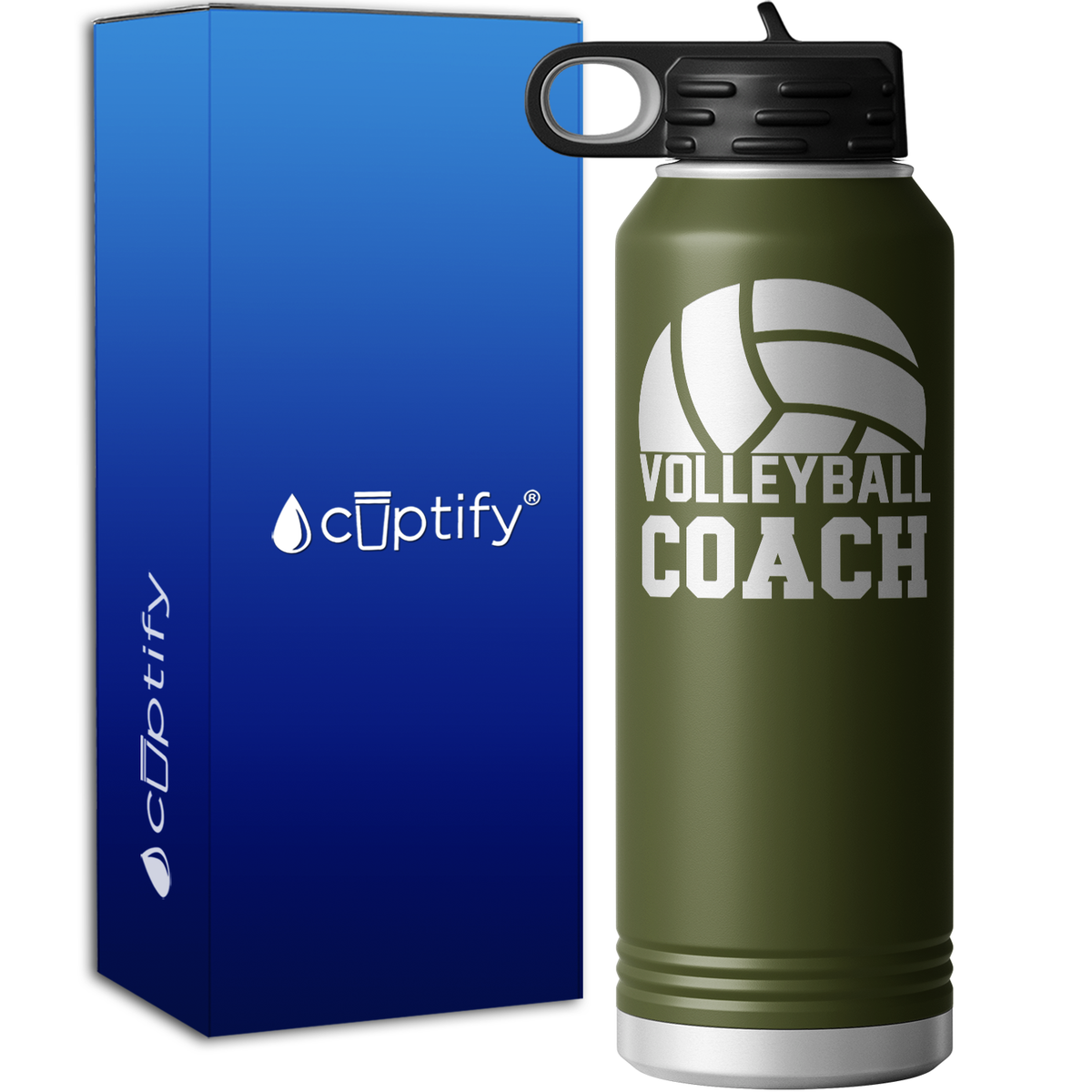 Volleyball Coach 40oz Sport Water Bottle