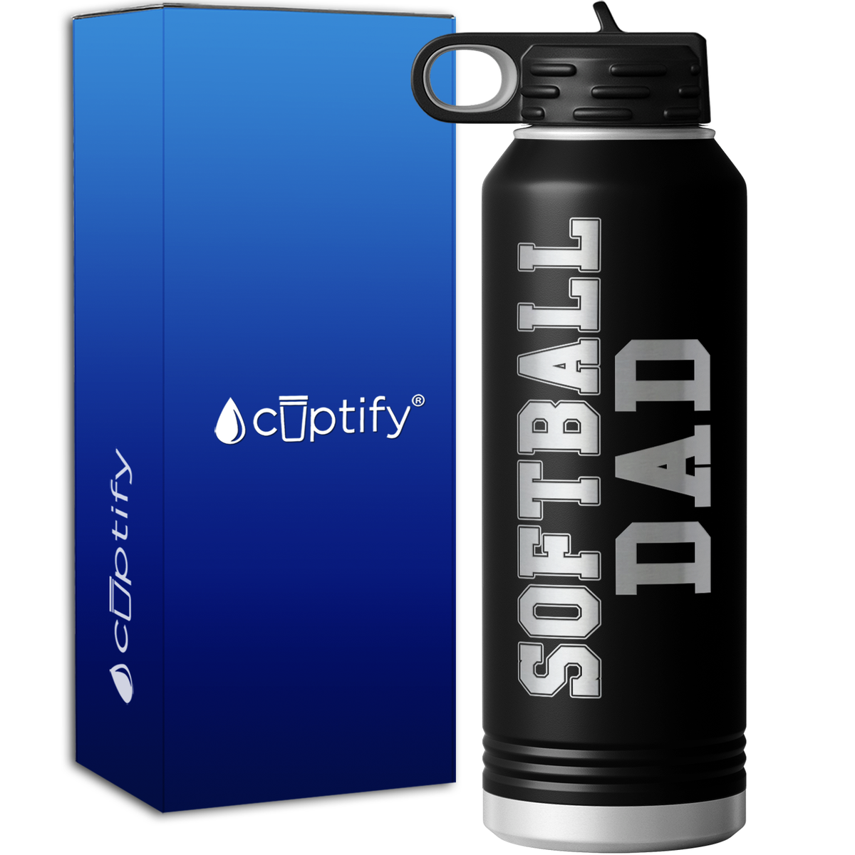 Dad Softball 40oz Sport Water Bottle