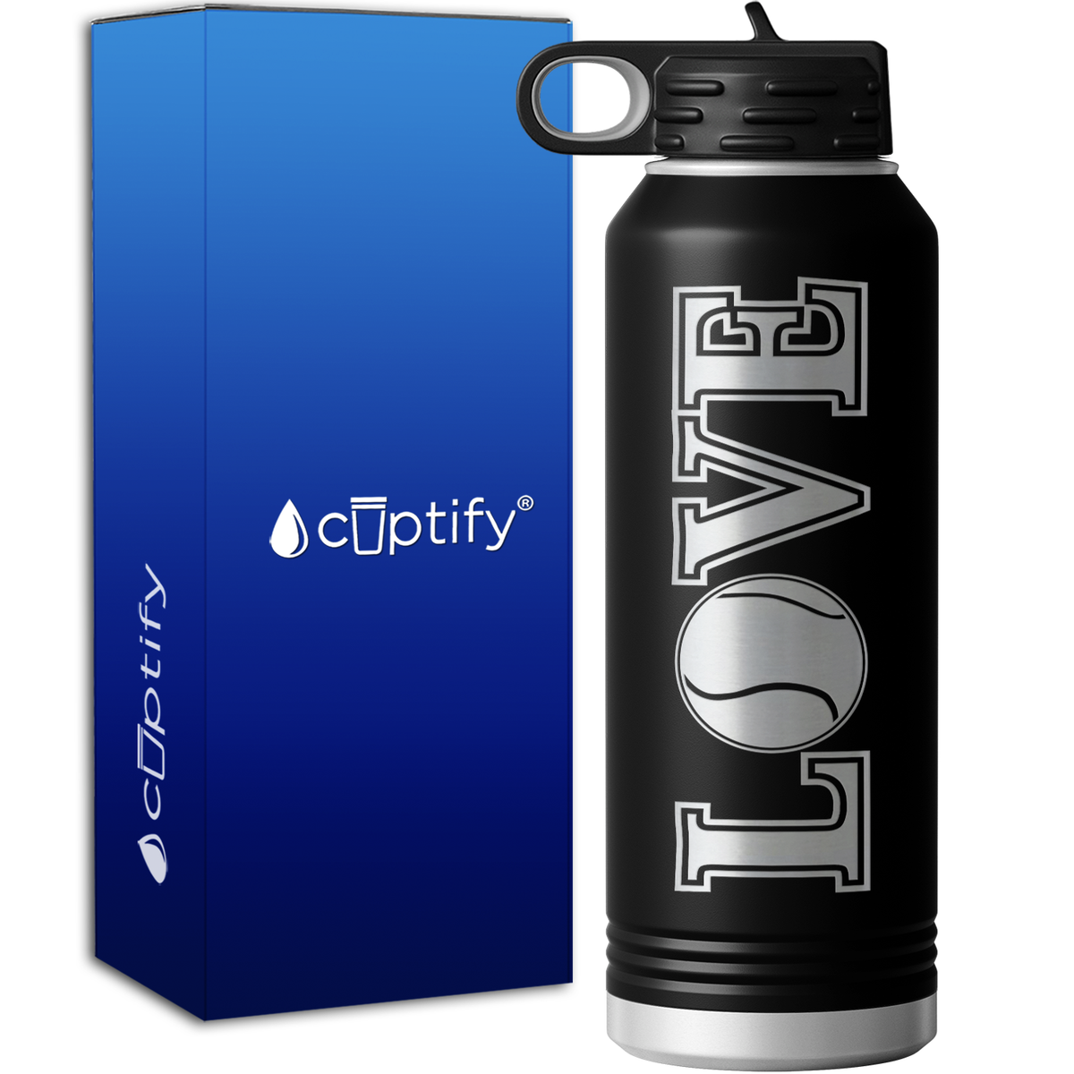 Tennis Love 40oz Sport Water Bottle