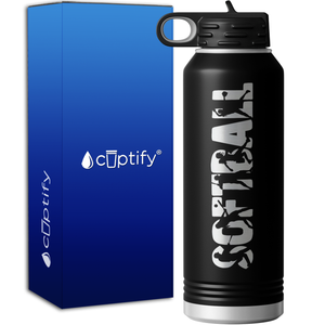 Softball Players Skinny 40oz Sport Water Bottle