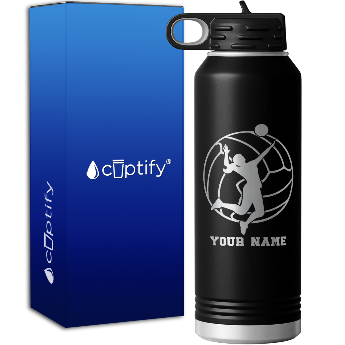 Personalized Volleyball Player 40oz Sport Water Bottle