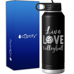 Live Love Volleyball 40oz Sport Water Bottle