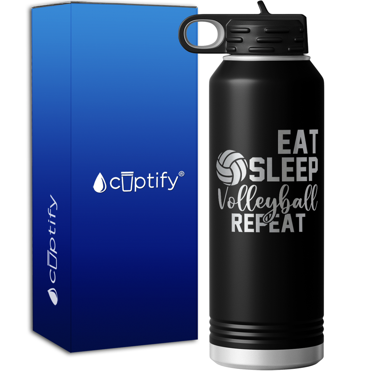 Eat Sleep Volleyball Repeat 40oz Sport Water Bottle