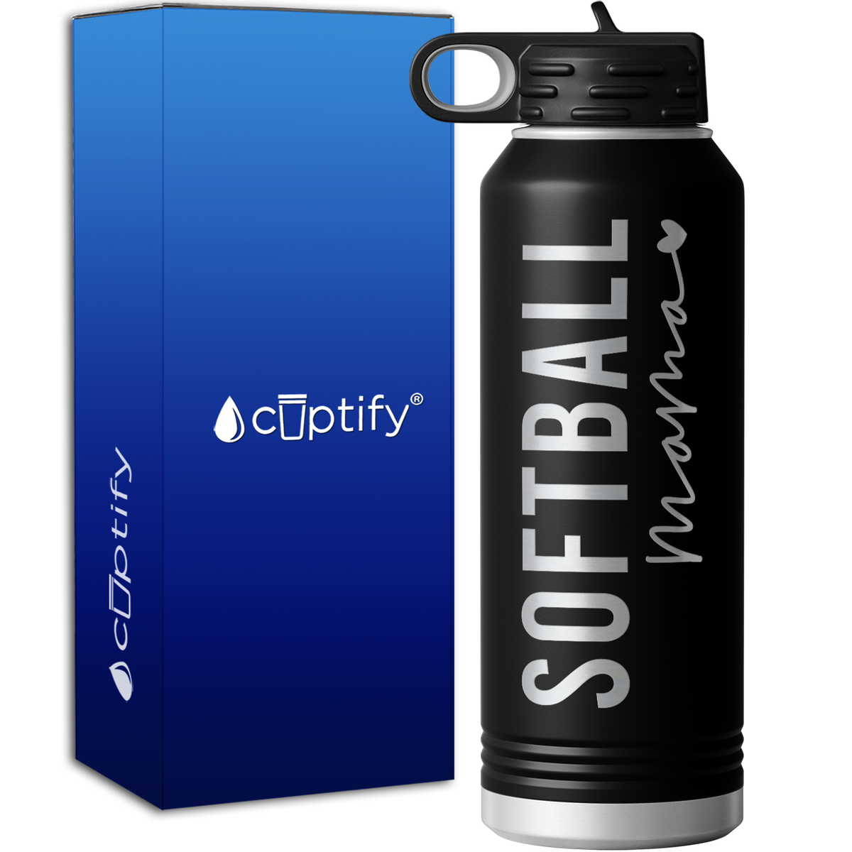 Softball Mama 40oz Sport Water Bottle