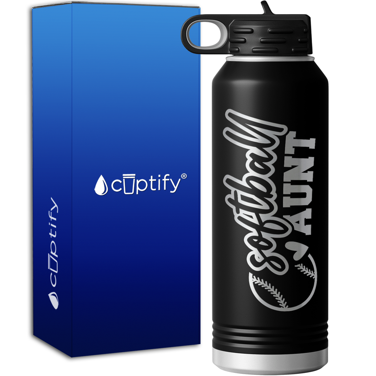 Softball Aunt 40oz Sport Water Bottle