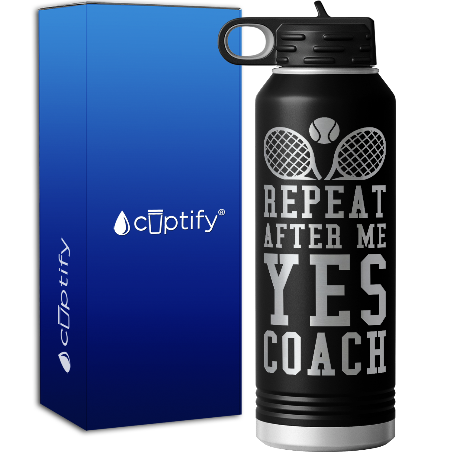 Repeat After Me Yes Coach 40oz Sport Water Bottle