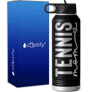 Tennis Mom Heart 40oz Sport Water Bottle