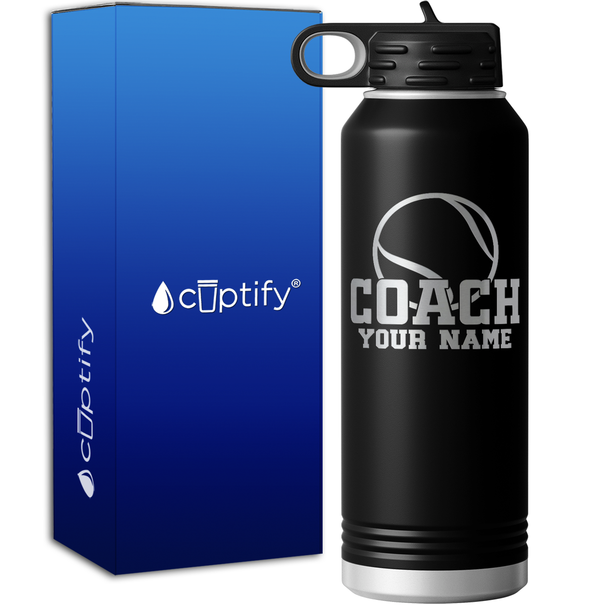 Tennis Coach 40oz Sport Water Bottle