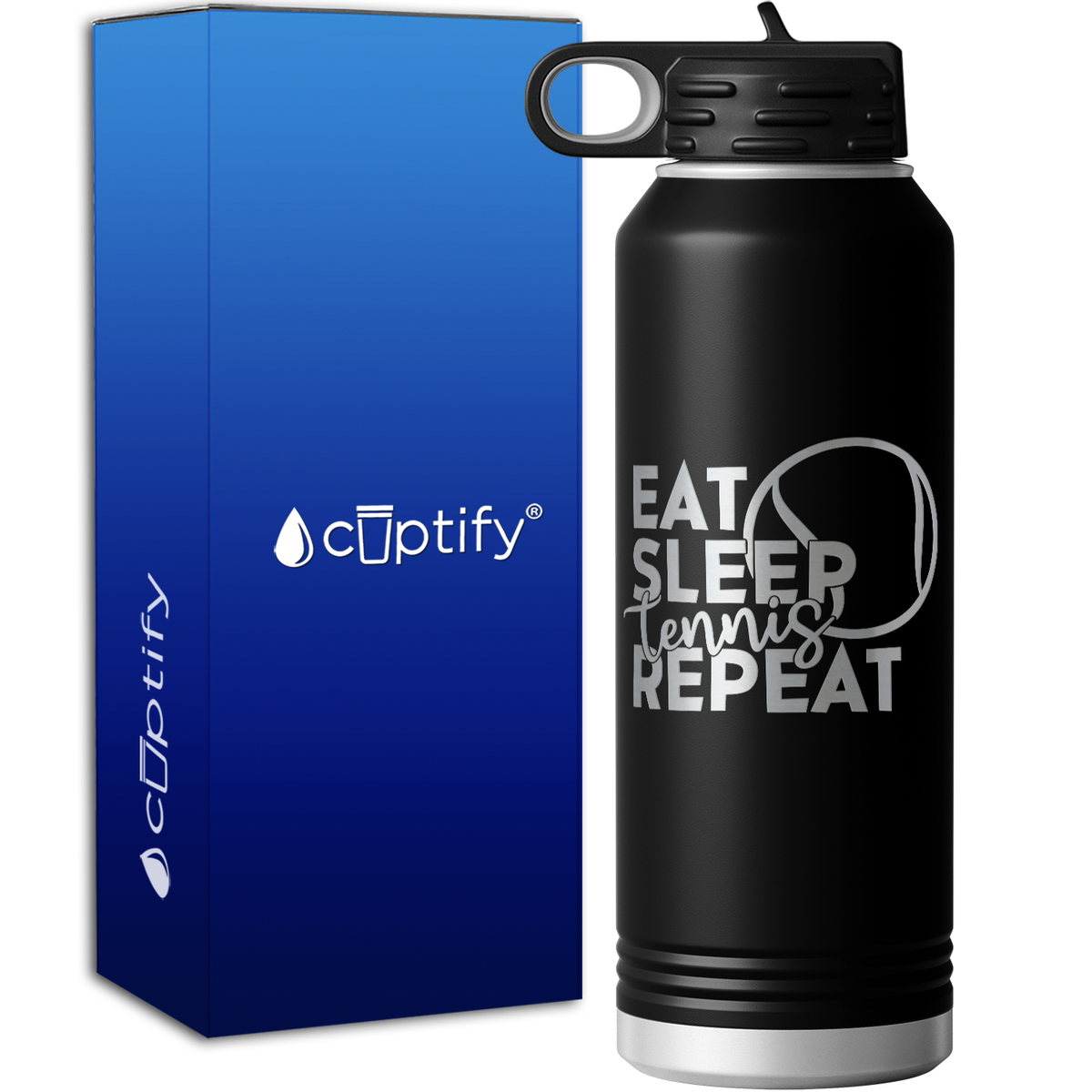 Eat Sleep Tennis Repeat 40oz Sport Water Bottle