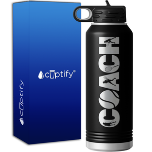 Womens Tennis Coach 40oz Sport Water Bottle