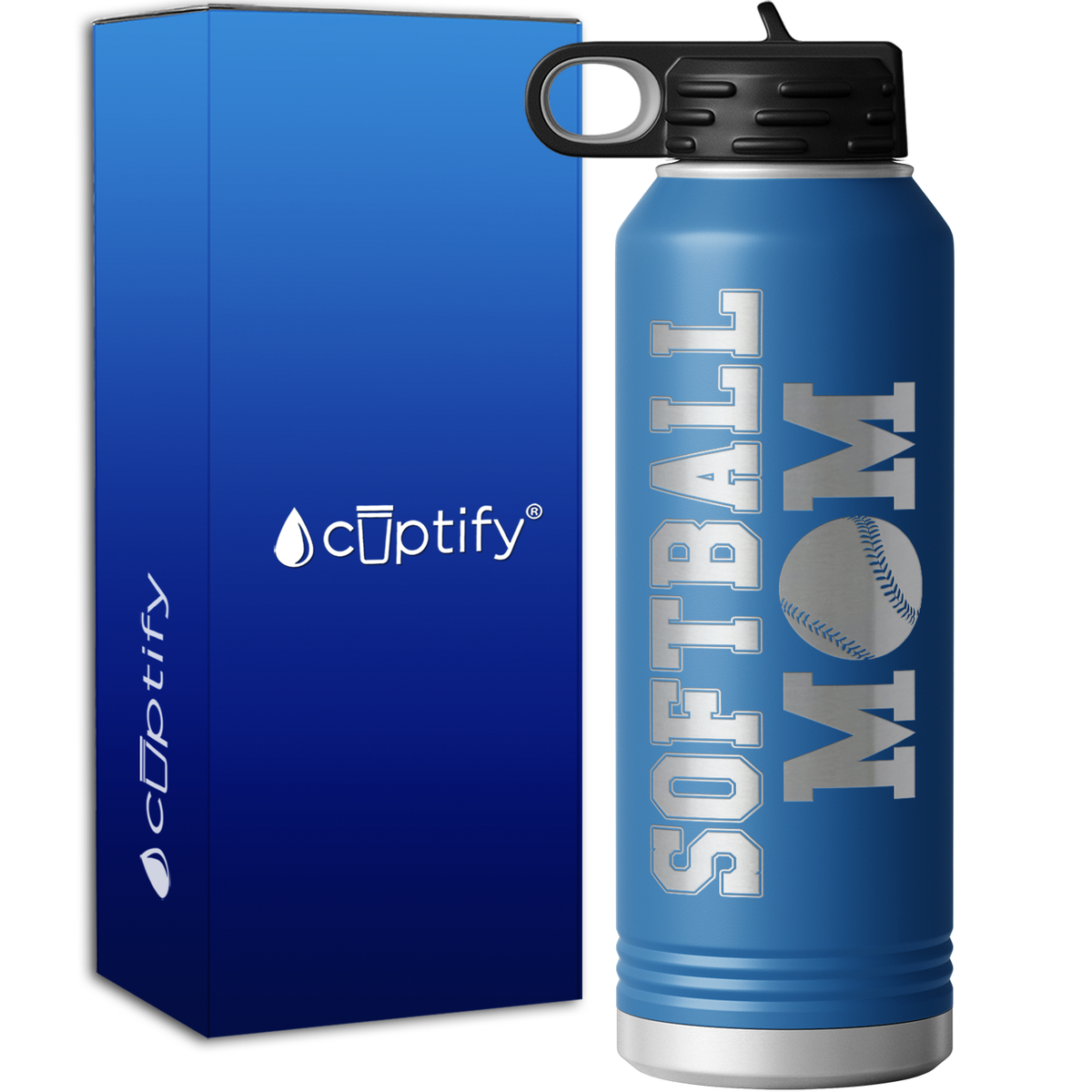 Mom Softball 40oz Sport Water Bottle