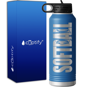 Softball 40oz Sport Water Bottle