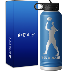 Personalized Volleyball Girl 40oz Sport Water Bottle