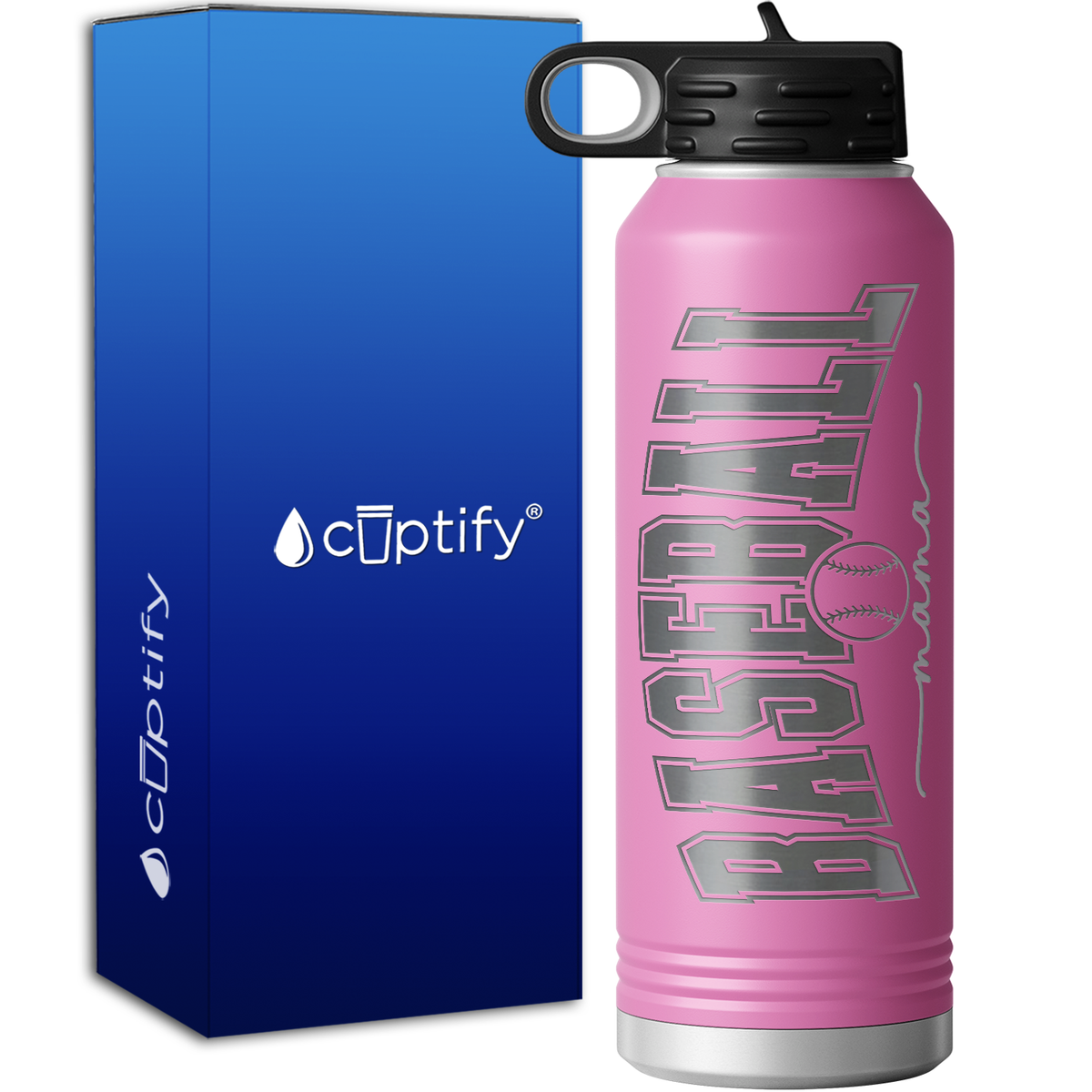 Baseball Mama 40oz Sport Water Bottle