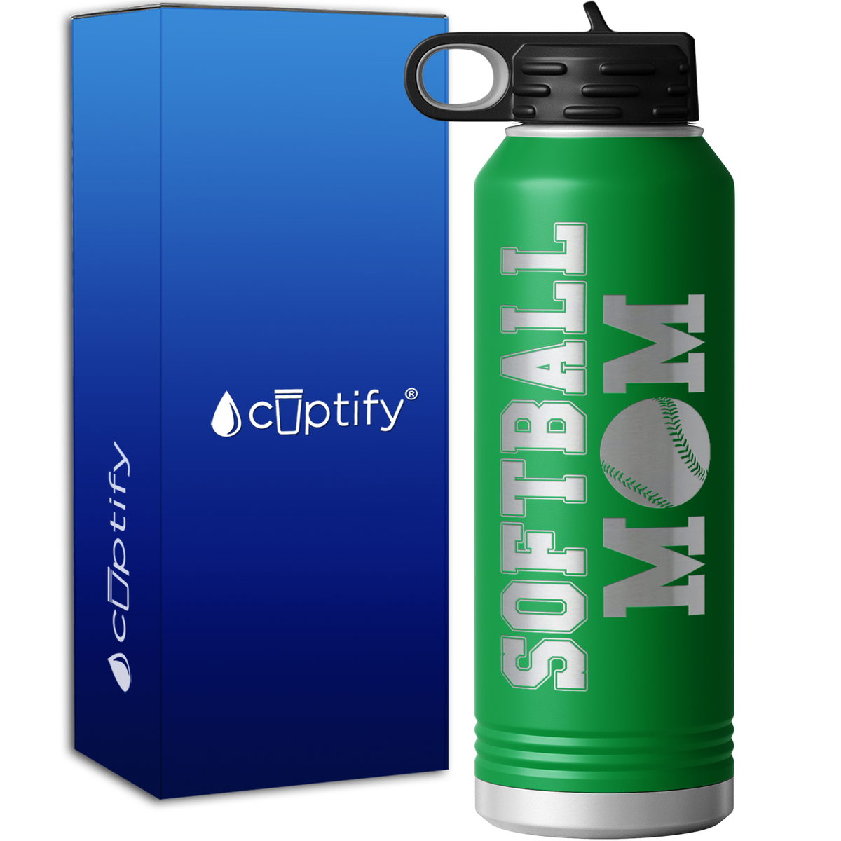 Mom Softball 40oz Sport Water Bottle