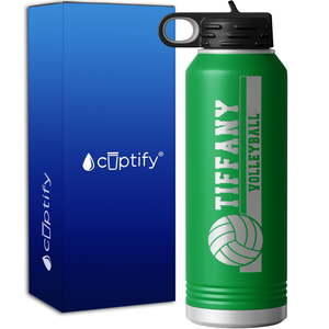 Personalized Volleyball 40oz Sport Water Bottle