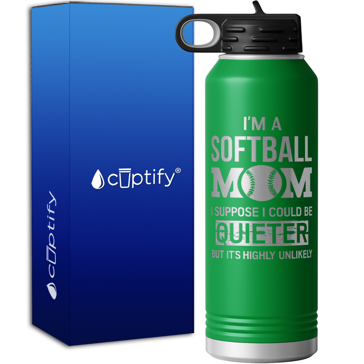 I'm a Softball Mom 40oz Sport Water Bottle