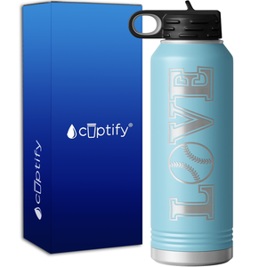 Love Softball 40oz Sport Water Bottle