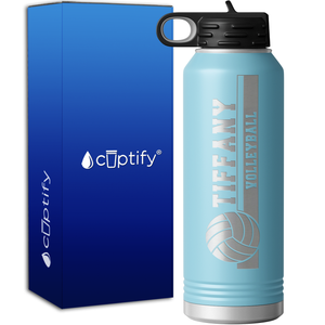 Personalized Volleyball 40oz Sport Water Bottle