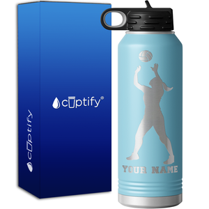 Personalized Volleyball Girl 40oz Sport Water Bottle