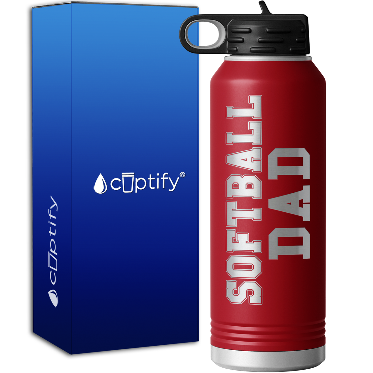 Dad Softball 40oz Sport Water Bottle