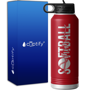 Softball Mom Swish 40oz Sport Water Bottle