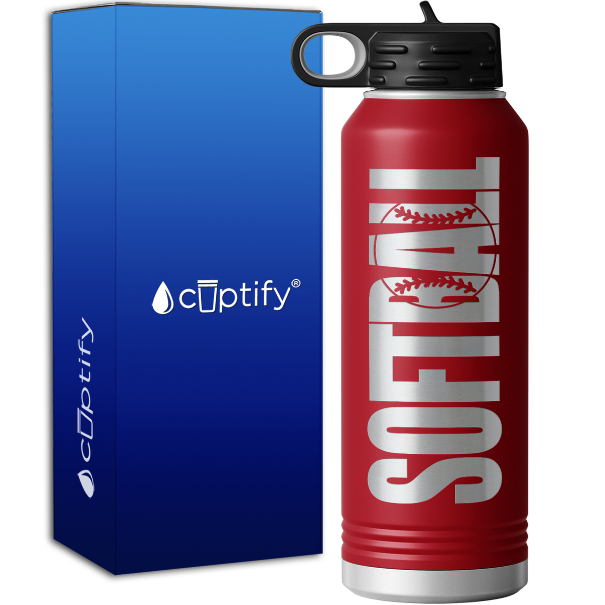 Softball 40oz Sport Water Bottle