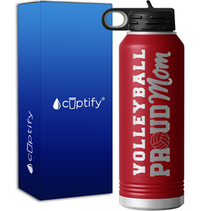Proud Volleyball Mom 40oz Sport Water Bottle
