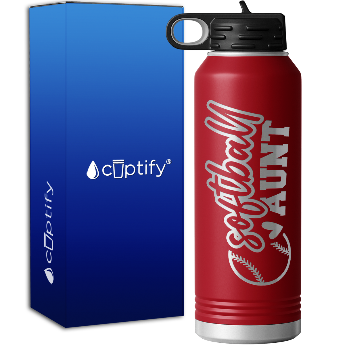 Softball Aunt 40oz Sport Water Bottle