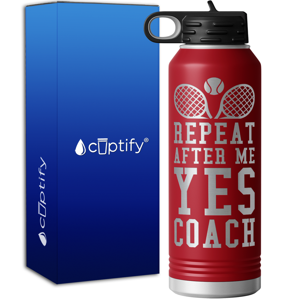 Repeat After Me Yes Coach 40oz Sport Water Bottle