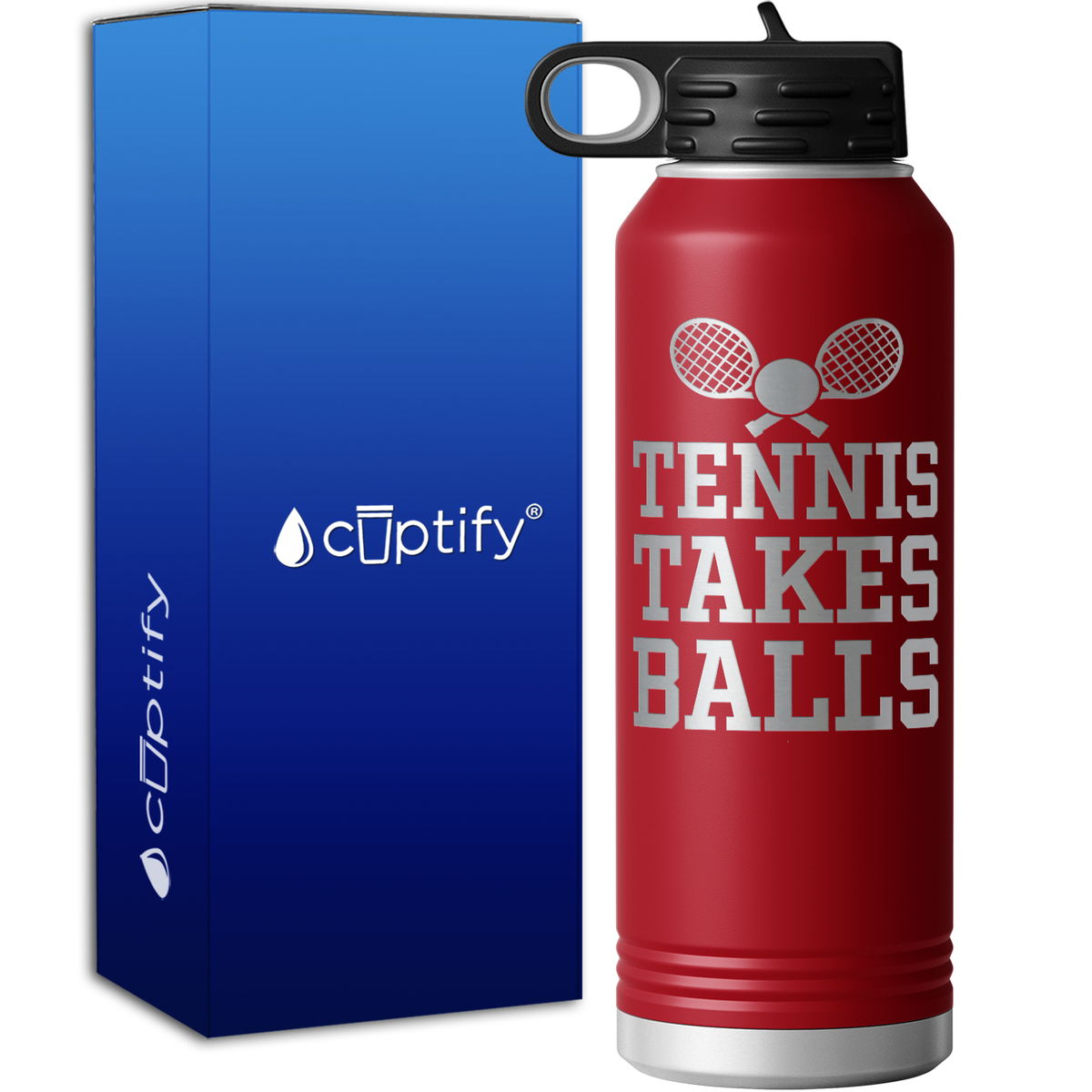 Tennis Takes Balls 40oz Sport Water Bottle