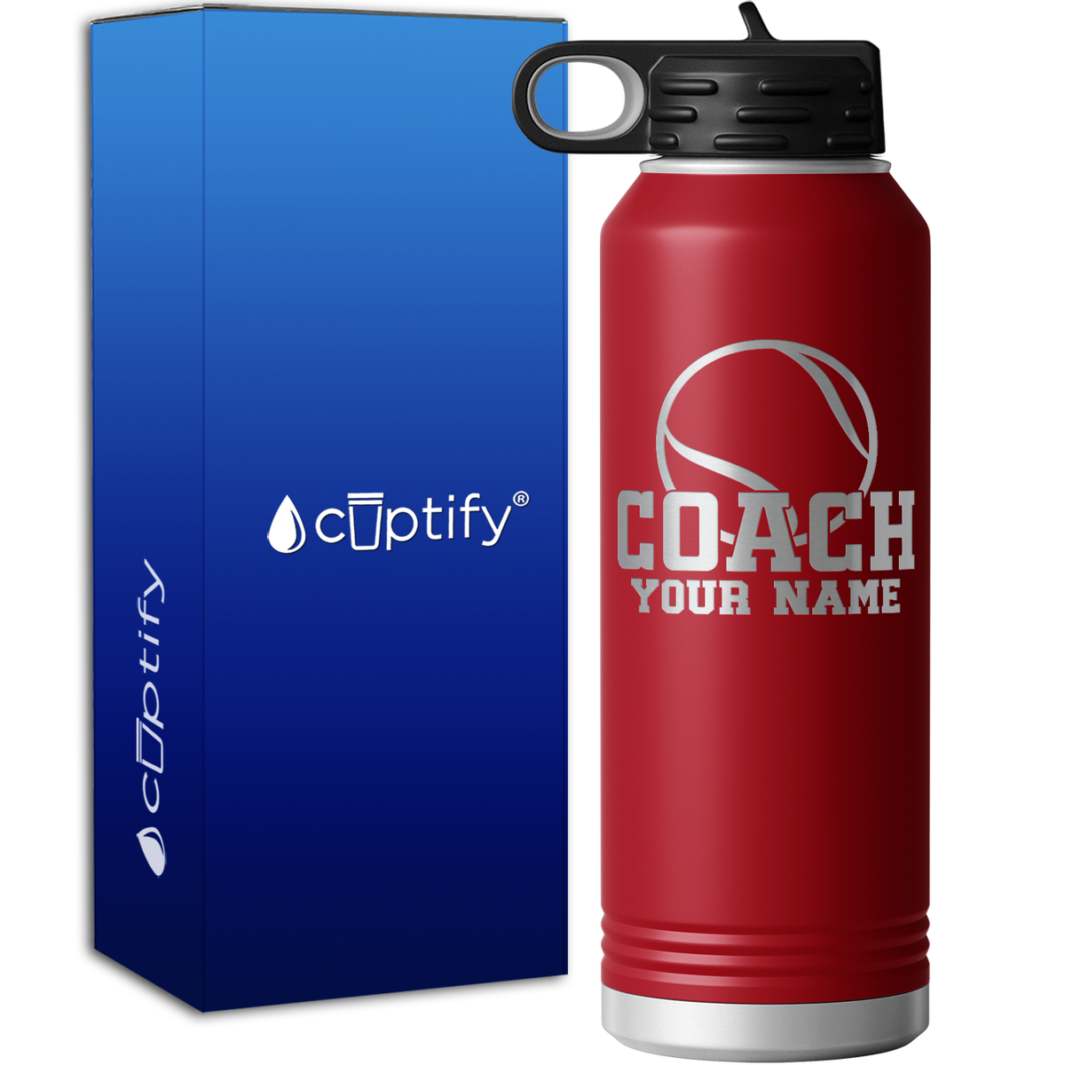 Tennis Coach 40oz Sport Water Bottle