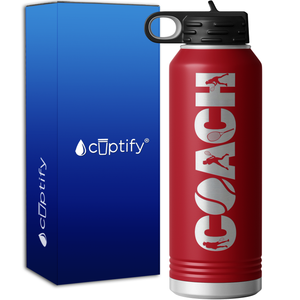 Womens Tennis Coach 40oz Sport Water Bottle