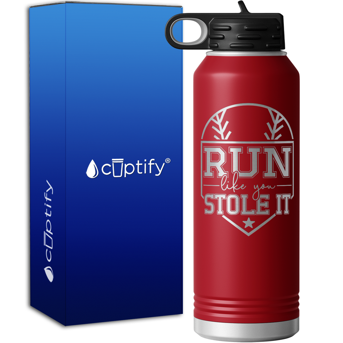 Run Like You Stole It 40oz Sport Water Bottle