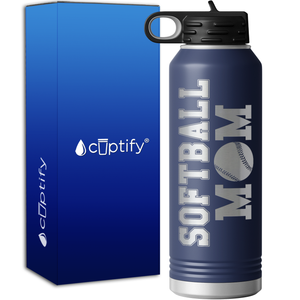 Mom Softball 40oz Sport Water Bottle