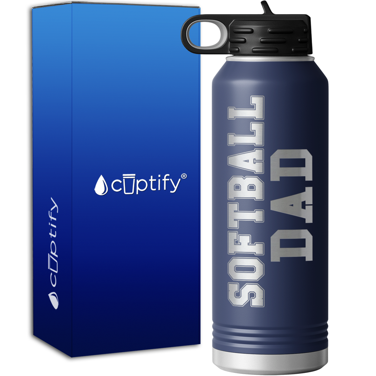 Dad Softball 40oz Sport Water Bottle